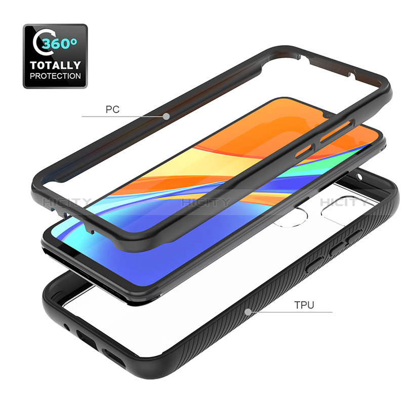 Coque Rebord Contour Silicone et Vitre Transparente Housse Etui 360 Degres ZJ4 pour Xiaomi Redmi 9 Activ Plus