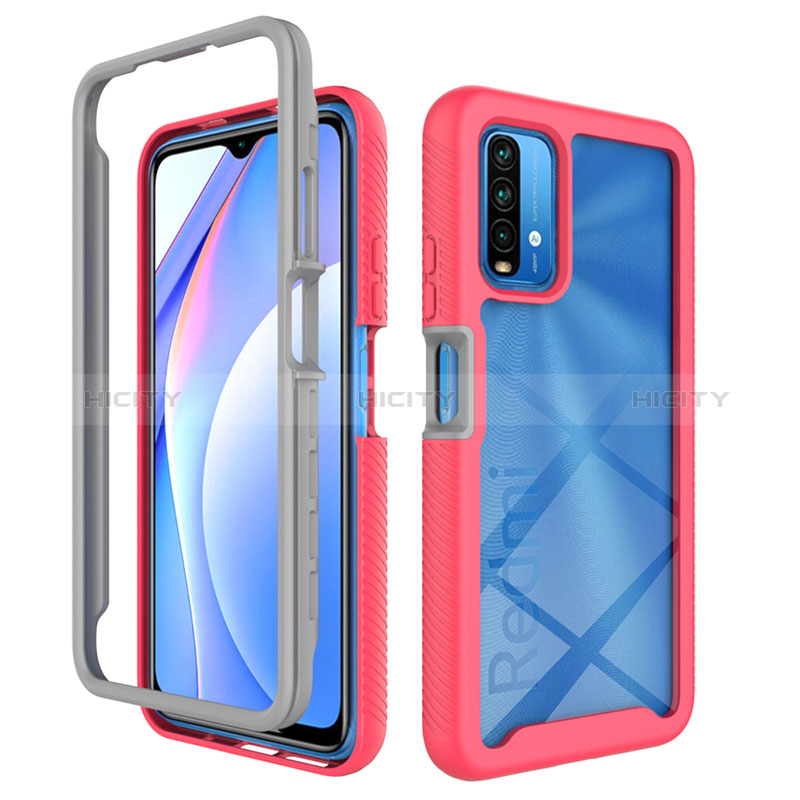 Coque Rebord Contour Silicone et Vitre Transparente Housse Etui 360 Degres ZJ4 pour Xiaomi Redmi 9 Power Plus