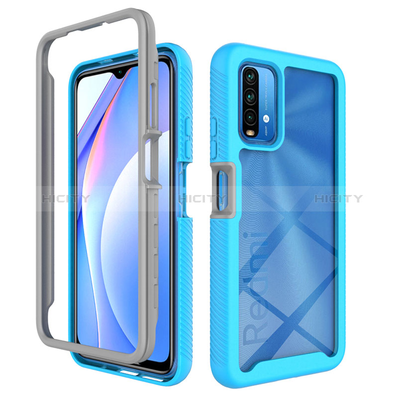 Coque Rebord Contour Silicone et Vitre Transparente Housse Etui 360 Degres ZJ4 pour Xiaomi Redmi 9 Power Plus