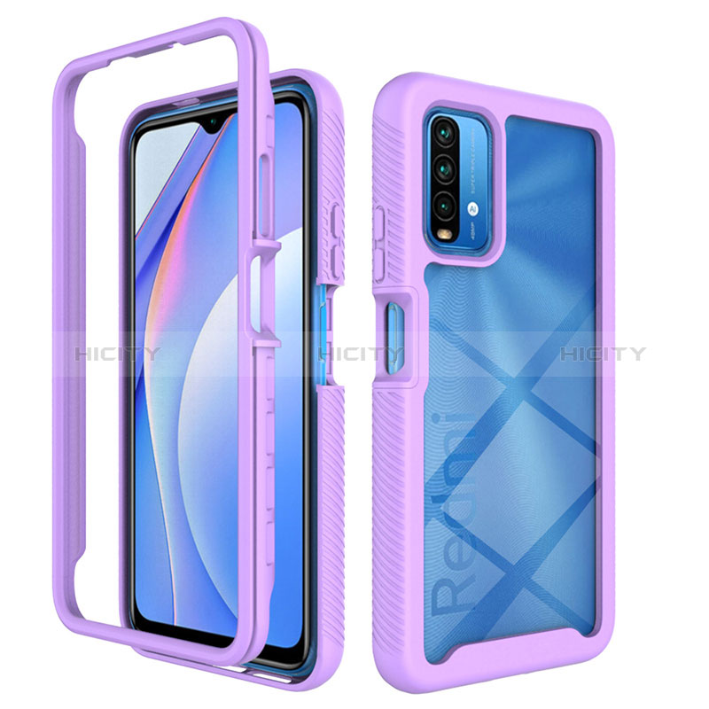 Coque Rebord Contour Silicone et Vitre Transparente Housse Etui 360 Degres ZJ4 pour Xiaomi Redmi 9 Power Plus