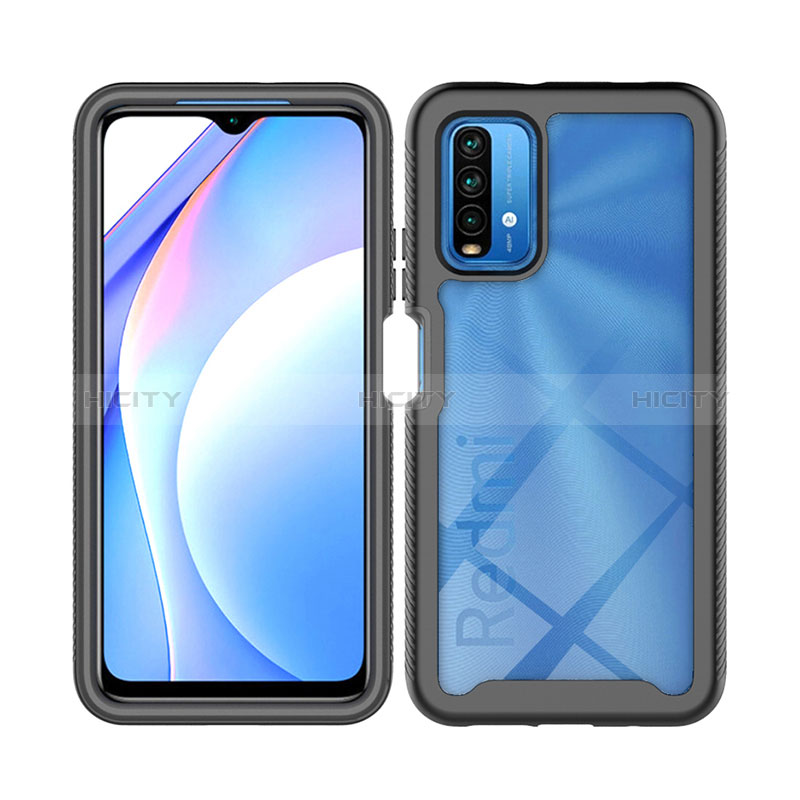 Coque Rebord Contour Silicone et Vitre Transparente Housse Etui 360 Degres ZJ4 pour Xiaomi Redmi 9 Power Plus