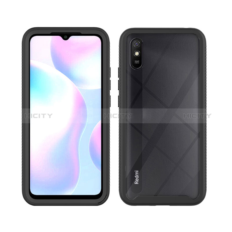 Coque Rebord Contour Silicone et Vitre Transparente Housse Etui 360 Degres ZJ4 pour Xiaomi Redmi 9A Plus