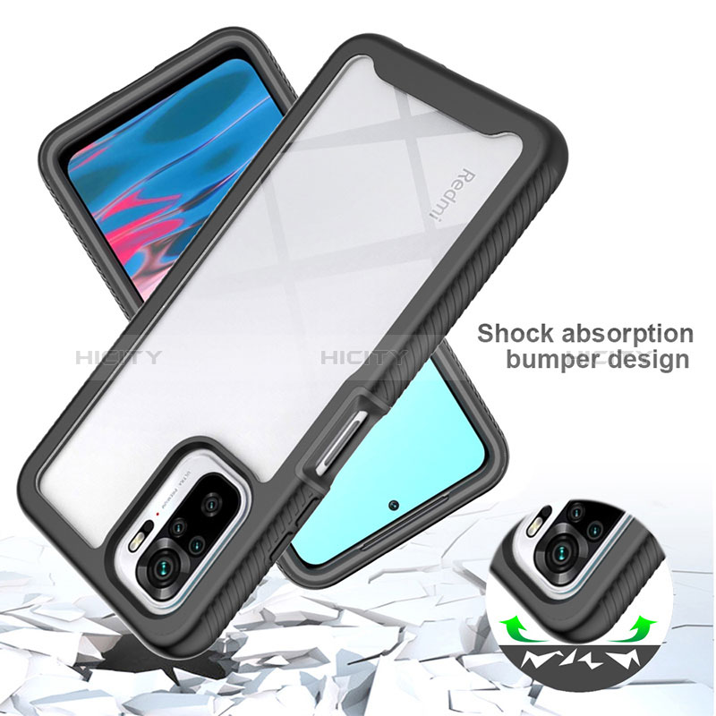 Coque Rebord Contour Silicone et Vitre Transparente Housse Etui 360 Degres ZJ4 pour Xiaomi Redmi Note 10 4G Plus