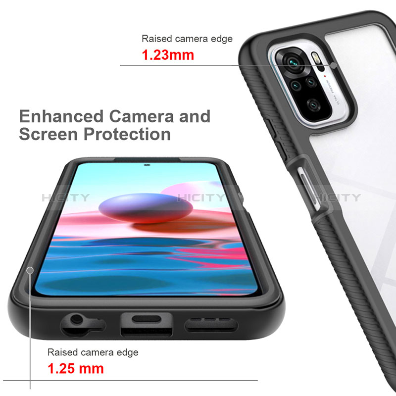 Coque Rebord Contour Silicone et Vitre Transparente Housse Etui 360 Degres ZJ4 pour Xiaomi Redmi Note 10 4G Plus