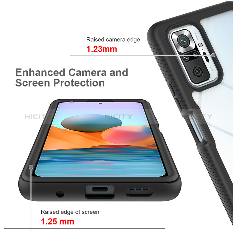 Coque Rebord Contour Silicone et Vitre Transparente Housse Etui 360 Degres ZJ4 pour Xiaomi Redmi Note 10 Pro 4G Plus