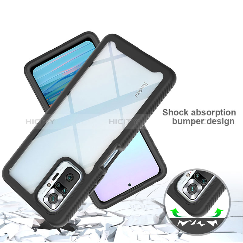 Coque Rebord Contour Silicone et Vitre Transparente Housse Etui 360 Degres ZJ4 pour Xiaomi Redmi Note 10 Pro 4G Plus