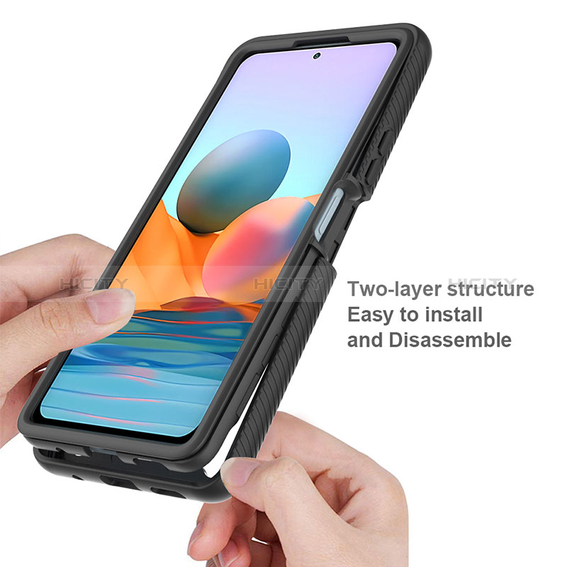 Coque Rebord Contour Silicone et Vitre Transparente Housse Etui 360 Degres ZJ4 pour Xiaomi Redmi Note 10 Pro Max Plus