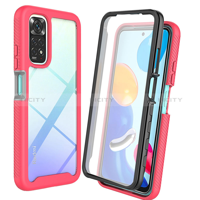 Coque Rebord Contour Silicone et Vitre Transparente Housse Etui 360 Degres ZJ4 pour Xiaomi Redmi Note 11 4G (2022) Plus