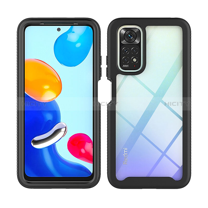 Coque Rebord Contour Silicone et Vitre Transparente Housse Etui 360 Degres ZJ4 pour Xiaomi Redmi Note 11 4G (2022) Plus