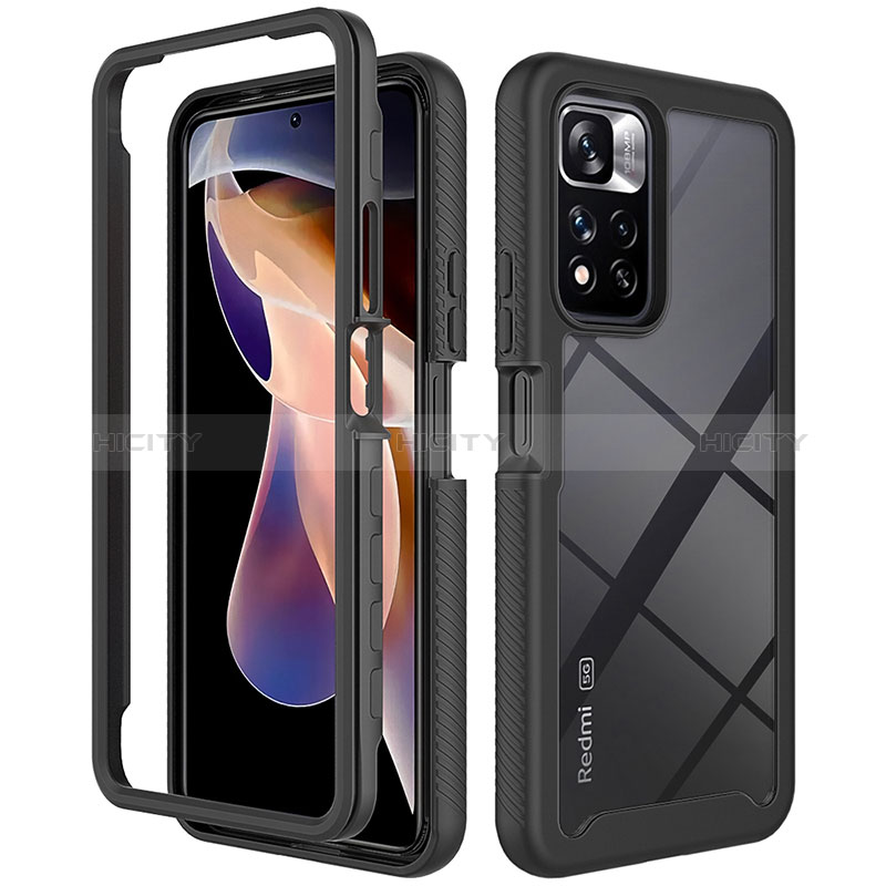 Coque Rebord Contour Silicone et Vitre Transparente Housse Etui 360 Degres ZJ4 pour Xiaomi Redmi Note 11 Pro+ Plus 5G Plus