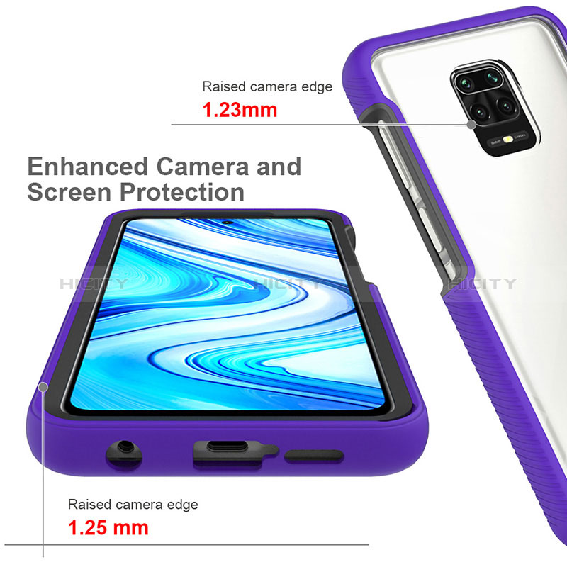 Coque Rebord Contour Silicone et Vitre Transparente Housse Etui 360 Degres ZJ4 pour Xiaomi Redmi Note 9S Plus