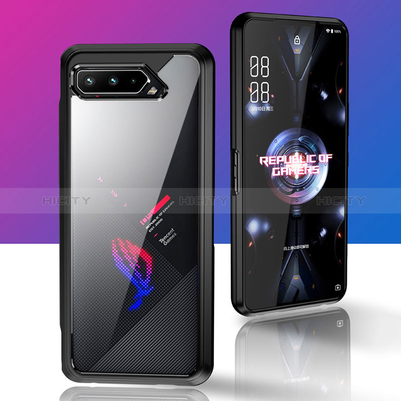 Coque Rebord Contour Silicone et Vitre Transparente Housse Etui 360 Degres ZJ5 pour Asus ROG Phone 5 Pro Plus