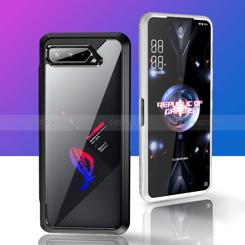 Coque Rebord Contour Silicone et Vitre Transparente Housse Etui 360 Degres ZJ5 pour Asus ROG Phone 5 Pro Plus