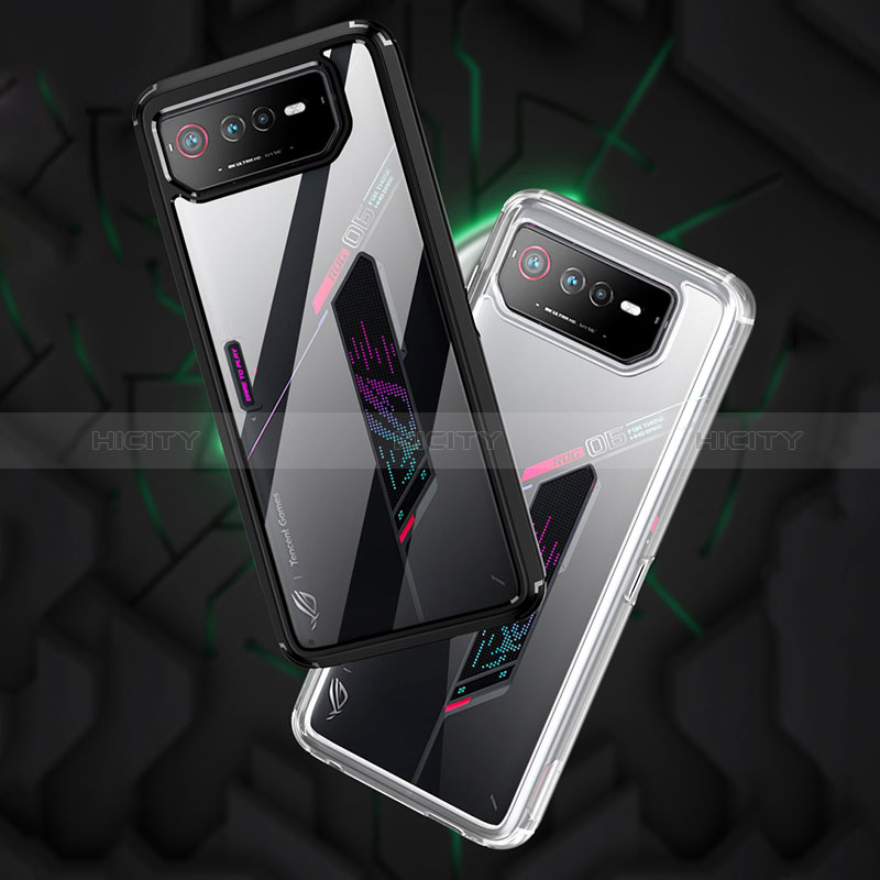 Coque Rebord Contour Silicone et Vitre Transparente Housse Etui 360 Degres ZJ5 pour Asus ROG Phone 6 Plus