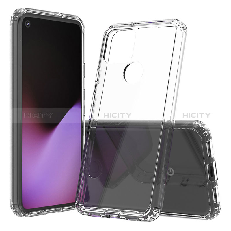 Coque Rebord Contour Silicone et Vitre Transparente Housse Etui 360 Degres ZJ5 pour Google Pixel 5 Clair Plus