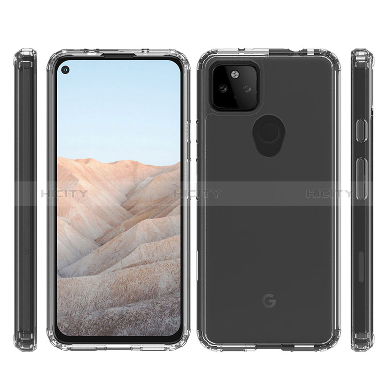 Coque Rebord Contour Silicone et Vitre Transparente Housse Etui 360 Degres ZJ5 pour Google Pixel 5a 5G Plus