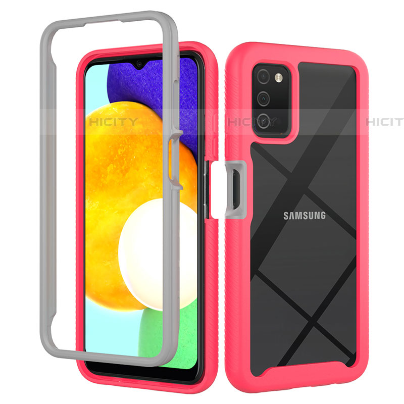 Coque Rebord Contour Silicone et Vitre Transparente Housse Etui 360 Degres ZJ5 pour Samsung Galaxy A03s Plus