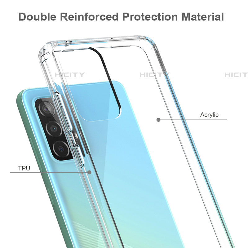 Coque Rebord Contour Silicone et Vitre Transparente Housse Etui 360 Degres ZJ5 pour Samsung Galaxy A52 4G Plus