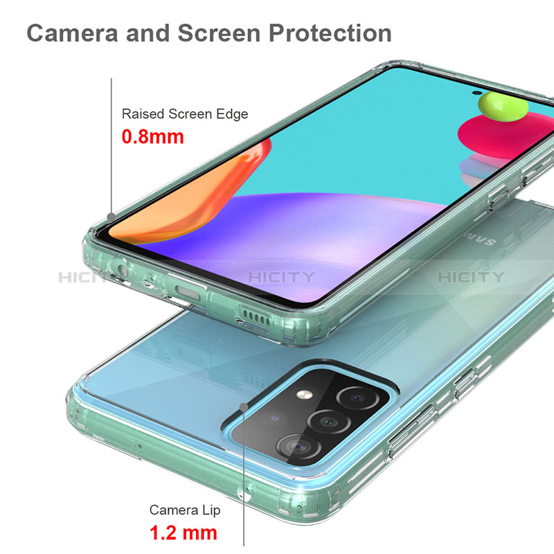 Coque Rebord Contour Silicone et Vitre Transparente Housse Etui 360 Degres ZJ5 pour Samsung Galaxy A52s 5G Plus