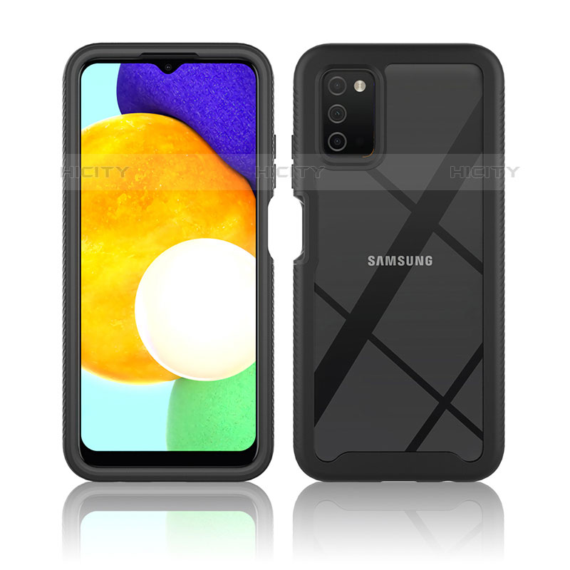 Coque Rebord Contour Silicone et Vitre Transparente Housse Etui 360 Degres ZJ5 pour Samsung Galaxy M02s Plus