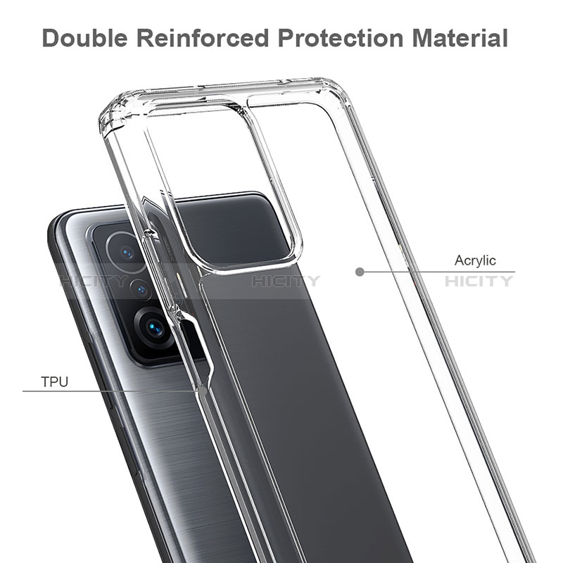 Coque Rebord Contour Silicone et Vitre Transparente Housse Etui 360 Degres ZJ5 pour Xiaomi Mi 11T Pro 5G Plus