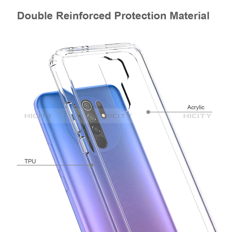 Coque Rebord Contour Silicone et Vitre Transparente Housse Etui 360 Degres ZJ5 pour Xiaomi Poco M2 Plus