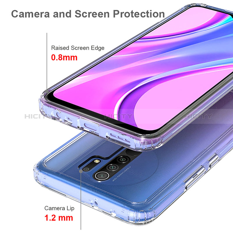 Coque Rebord Contour Silicone et Vitre Transparente Housse Etui 360 Degres ZJ5 pour Xiaomi Poco M2 Plus