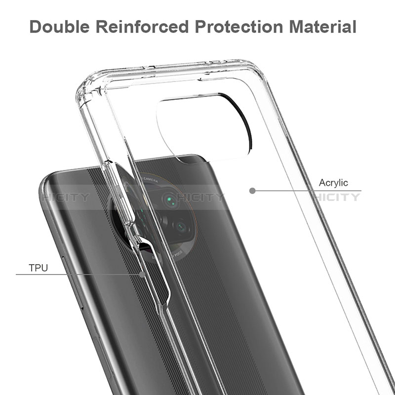 Coque Rebord Contour Silicone et Vitre Transparente Housse Etui 360 Degres ZJ5 pour Xiaomi Poco X3 Pro Plus