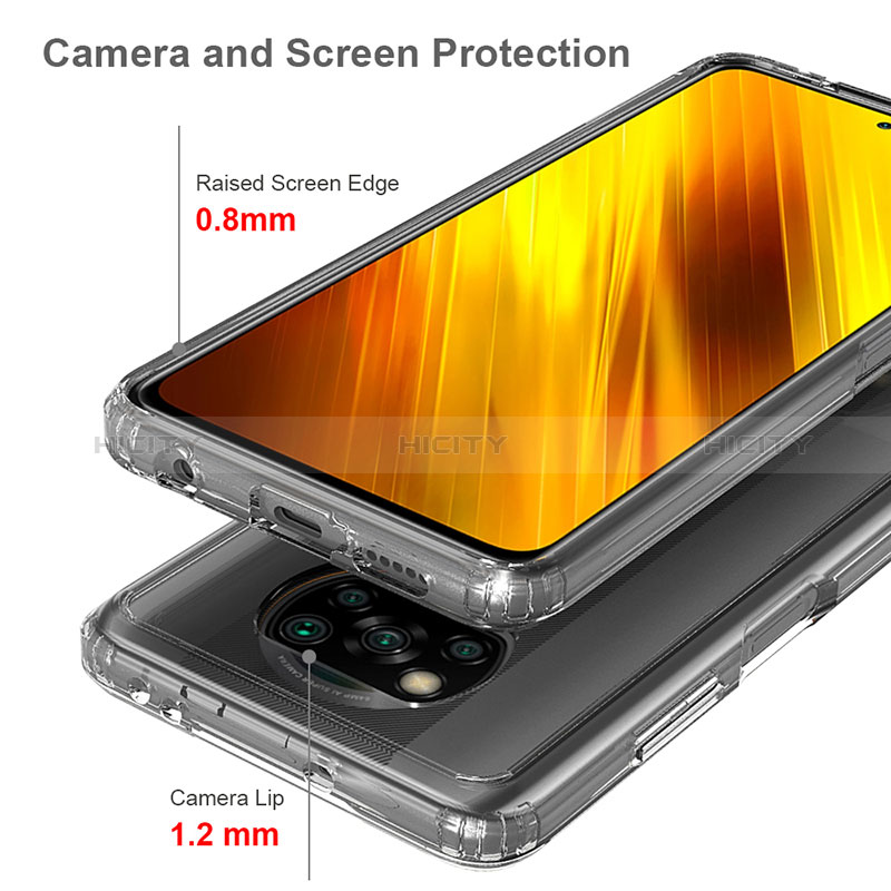 Coque Rebord Contour Silicone et Vitre Transparente Housse Etui 360 Degres ZJ5 pour Xiaomi Poco X3 Pro Plus