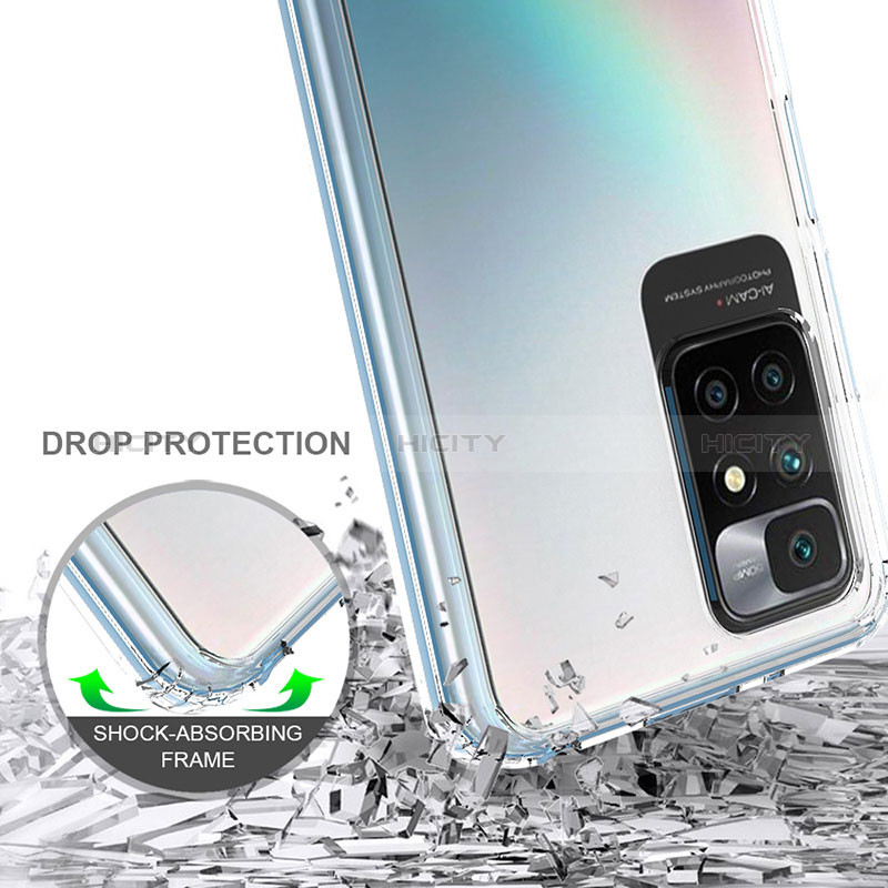 Coque Rebord Contour Silicone et Vitre Transparente Housse Etui 360 Degres ZJ5 pour Xiaomi Redmi 10 4G Plus