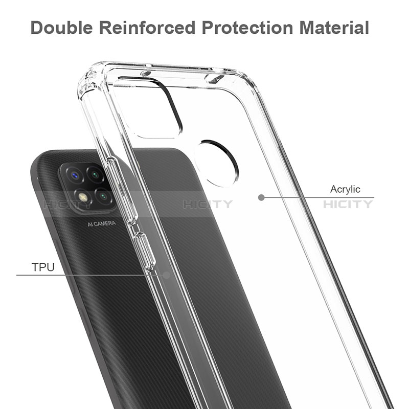 Coque Rebord Contour Silicone et Vitre Transparente Housse Etui 360 Degres ZJ5 pour Xiaomi Redmi 10A 4G Plus