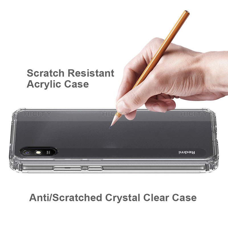 Coque Rebord Contour Silicone et Vitre Transparente Housse Etui 360 Degres ZJ5 pour Xiaomi Redmi 9A Plus