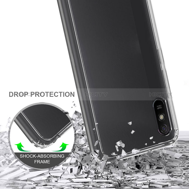 Coque Rebord Contour Silicone et Vitre Transparente Housse Etui 360 Degres ZJ5 pour Xiaomi Redmi 9A Plus