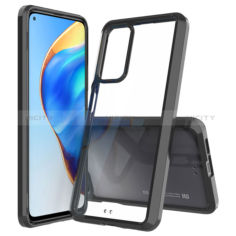 Coque Rebord Contour Silicone et Vitre Transparente Housse Etui 360 Degres ZJ5 pour Xiaomi Redmi K30S 5G Noir Plus