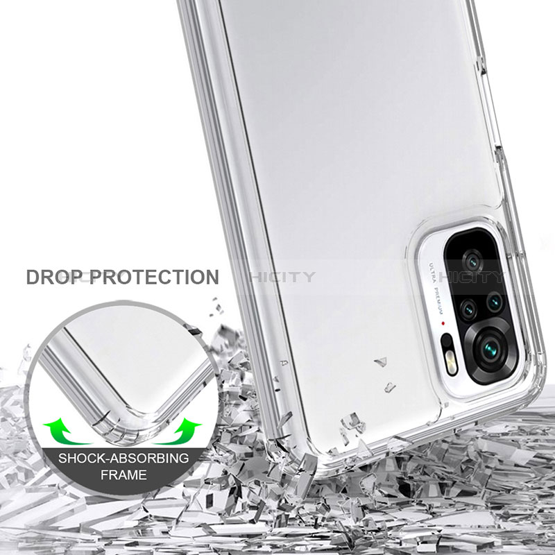 Coque Rebord Contour Silicone et Vitre Transparente Housse Etui 360 Degres ZJ5 pour Xiaomi Redmi Note 10 4G Plus