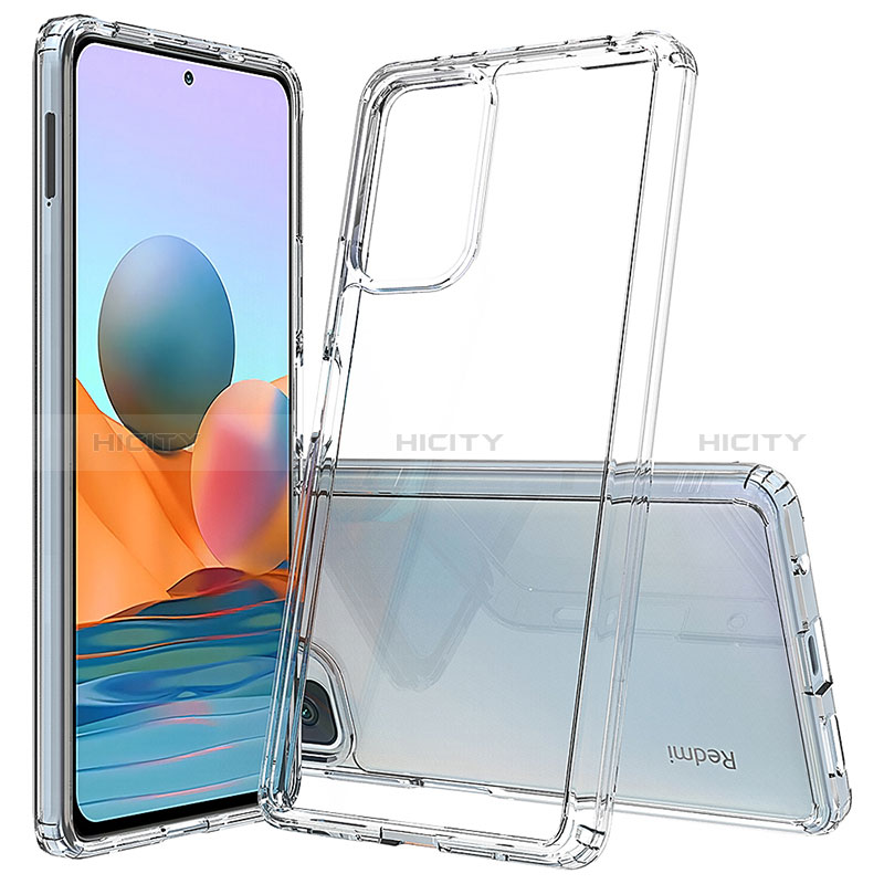 Coque Rebord Contour Silicone et Vitre Transparente Housse Etui 360 Degres ZJ5 pour Xiaomi Redmi Note 10 Pro 4G Clair Plus