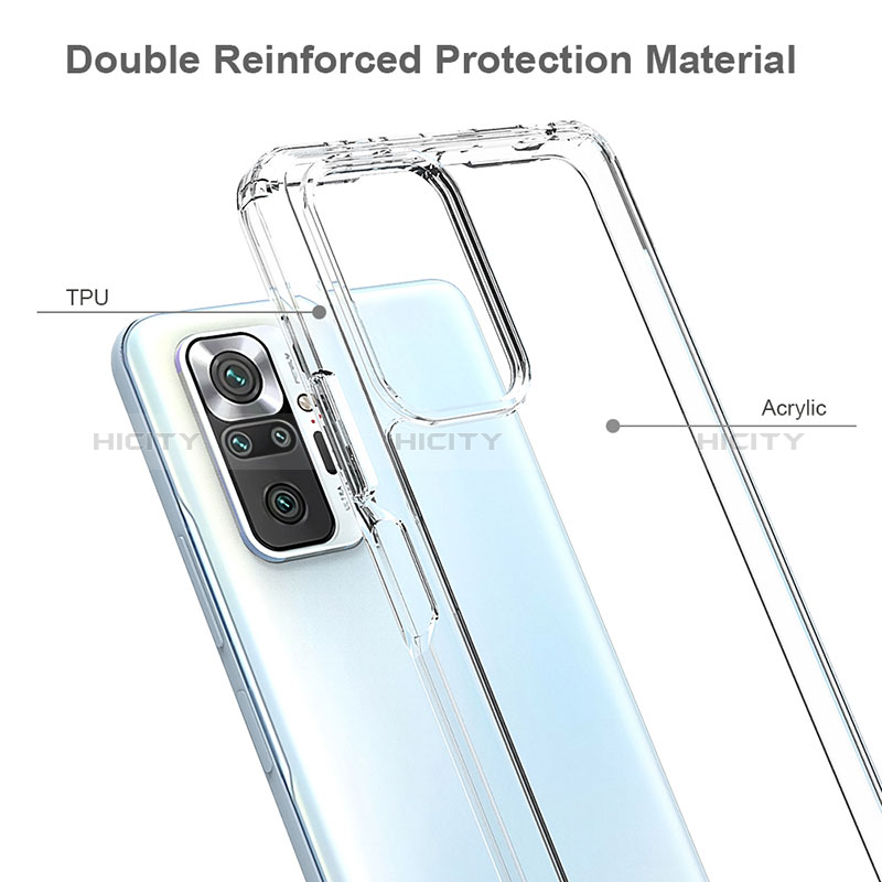 Coque Rebord Contour Silicone et Vitre Transparente Housse Etui 360 Degres ZJ5 pour Xiaomi Redmi Note 10 Pro 4G Plus