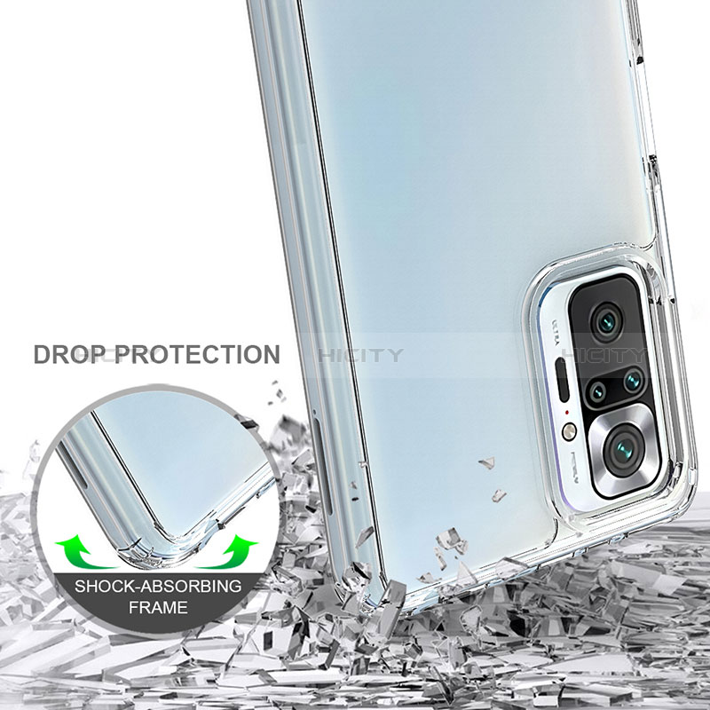 Coque Rebord Contour Silicone et Vitre Transparente Housse Etui 360 Degres ZJ5 pour Xiaomi Redmi Note 10 Pro Max Plus