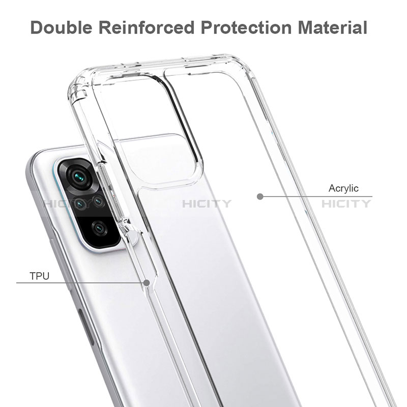 Coque Rebord Contour Silicone et Vitre Transparente Housse Etui 360 Degres ZJ5 pour Xiaomi Redmi Note 10S 4G Plus