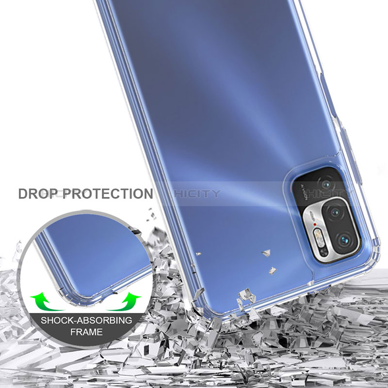 Coque Rebord Contour Silicone et Vitre Transparente Housse Etui 360 Degres ZJ5 pour Xiaomi Redmi Note 10T 5G Plus