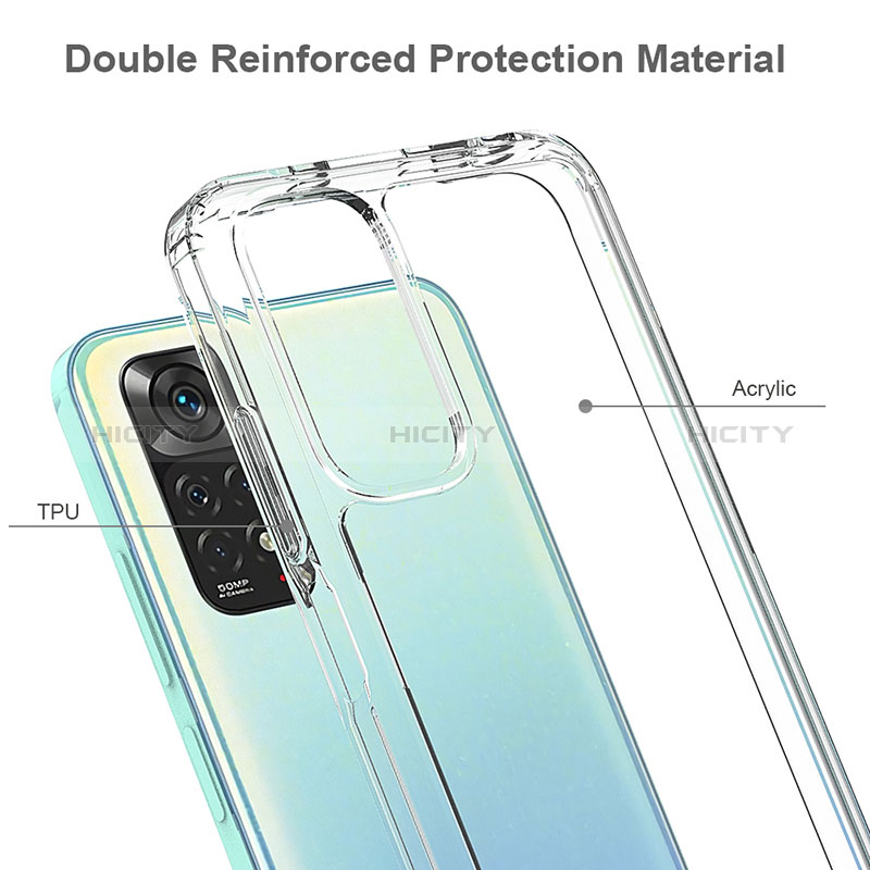 Coque Rebord Contour Silicone et Vitre Transparente Housse Etui 360 Degres ZJ5 pour Xiaomi Redmi Note 11 4G (2022) Plus