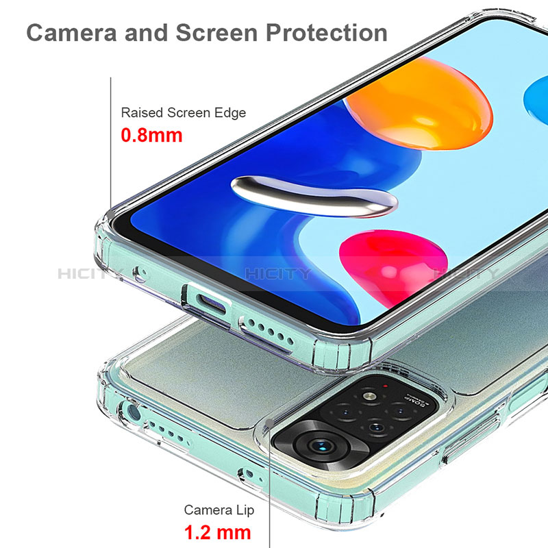 Coque Rebord Contour Silicone et Vitre Transparente Housse Etui 360 Degres ZJ5 pour Xiaomi Redmi Note 11 4G (2022) Plus