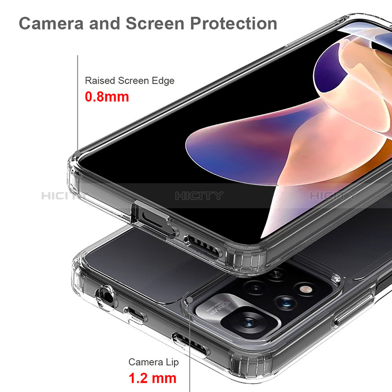 Coque Rebord Contour Silicone et Vitre Transparente Housse Etui 360 Degres ZJ5 pour Xiaomi Redmi Note 11 Pro+ Plus 5G Plus