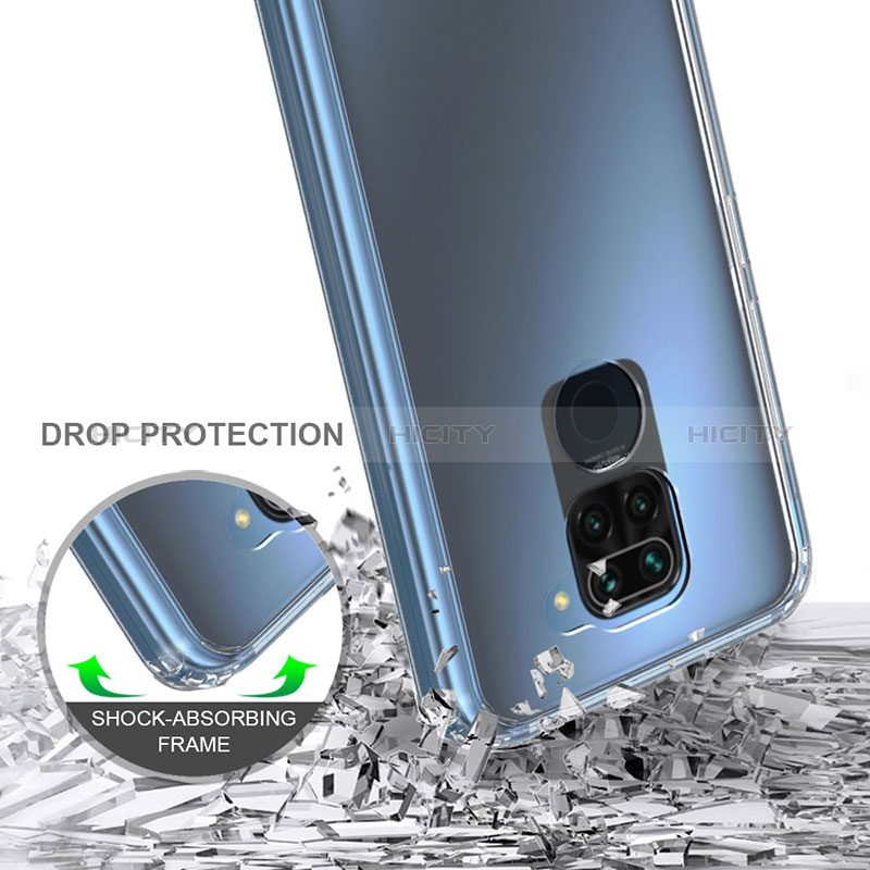 Coque Rebord Contour Silicone et Vitre Transparente Housse Etui 360 Degres ZJ5 pour Xiaomi Redmi Note 9 Plus