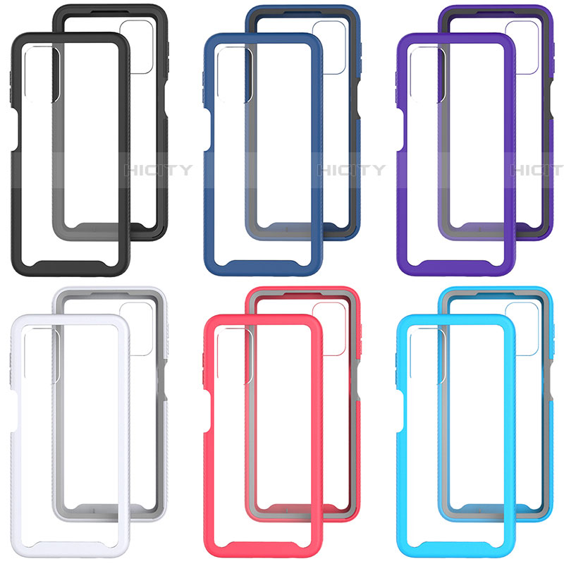 Coque Rebord Contour Silicone et Vitre Transparente Housse Etui 360 Degres ZJ6 pour Samsung Galaxy A32 5G Plus