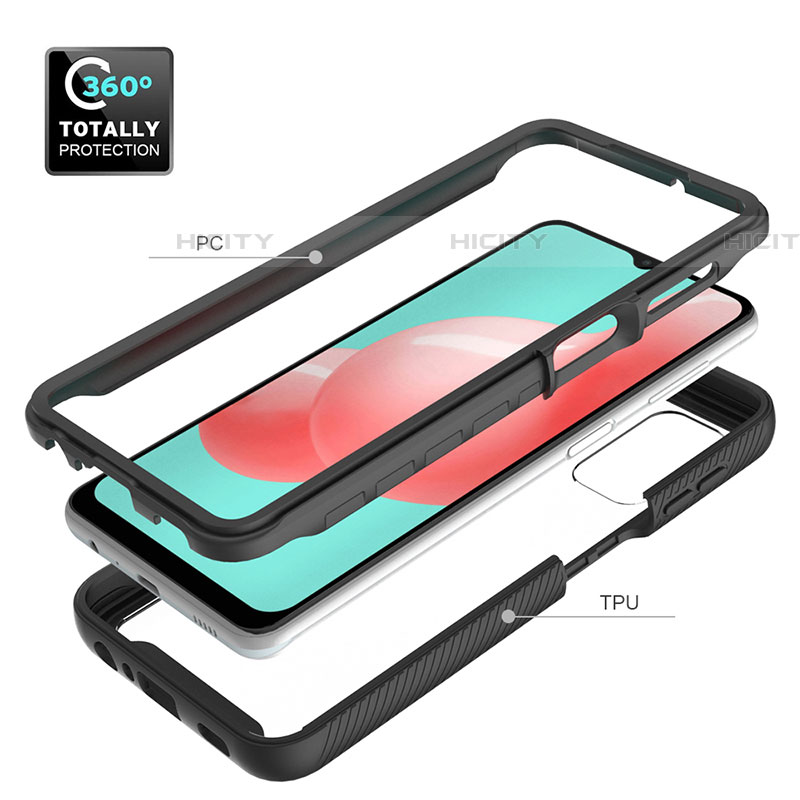 Coque Rebord Contour Silicone et Vitre Transparente Housse Etui 360 Degres ZJ6 pour Samsung Galaxy A32 5G Plus