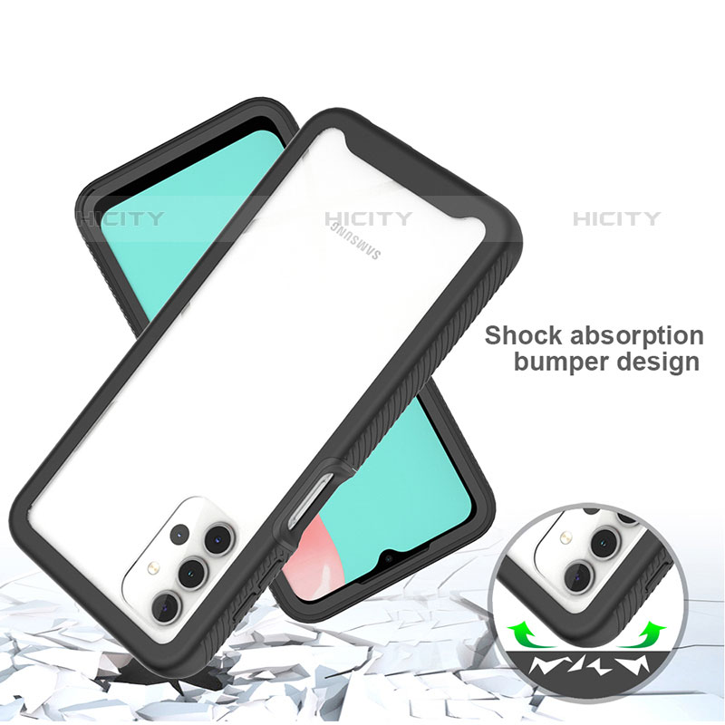 Coque Rebord Contour Silicone et Vitre Transparente Housse Etui 360 Degres ZJ6 pour Samsung Galaxy M32 5G Plus