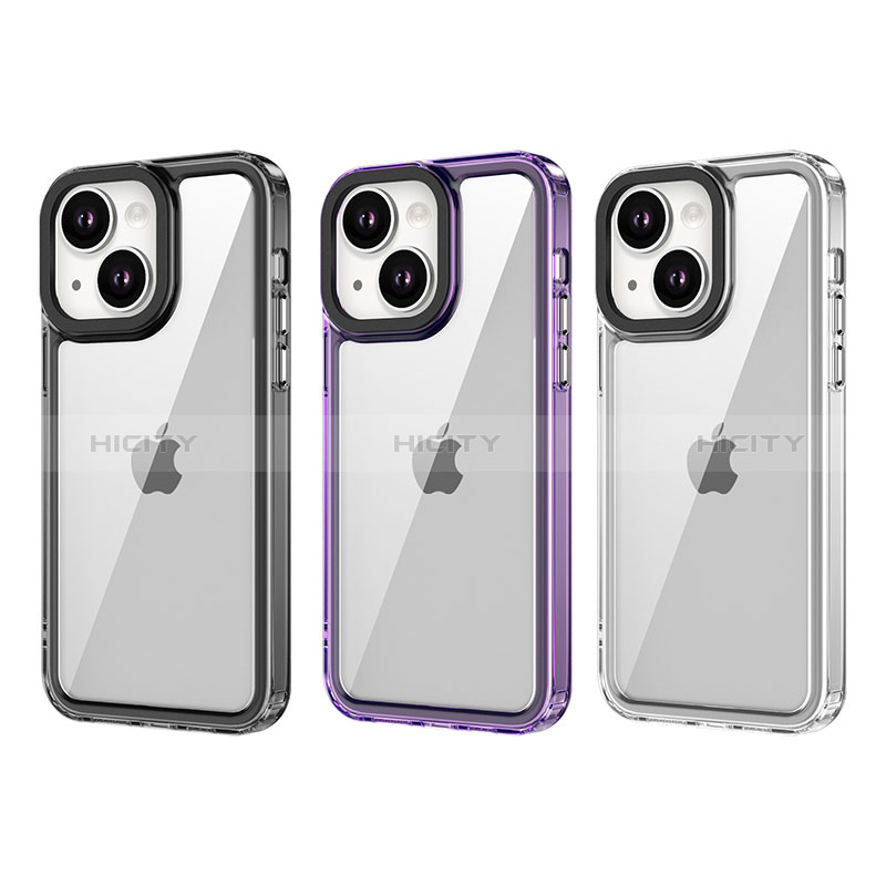 Coque Rebord Contour Silicone et Vitre Transparente Housse Etui AC1 pour Apple iPhone 13 Plus