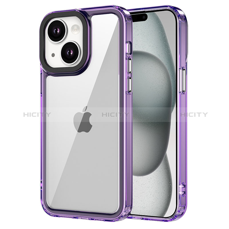 Coque Rebord Contour Silicone et Vitre Transparente Housse Etui AC1 pour Apple iPhone 14 Plus