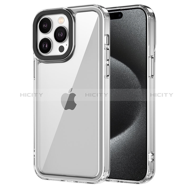 Coque Rebord Contour Silicone et Vitre Transparente Housse Etui AC1 pour Apple iPhone 16 Pro Max Clair Plus